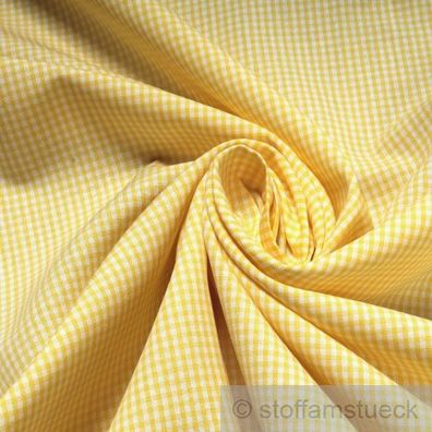 Stoff Baumwolle Vichy Karo klein gelb weiß 1,5 mm Swafing Canstein