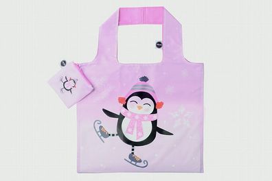 Any Bags Tasche Einkaufstasche WINTER Pinguin Shopping ca. 48 x 65 cm