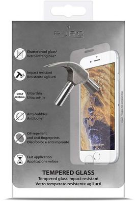 Puro GlasFolie 9H Hart SchutzFolie Hartglas Panzer für Apple iPhone 7 / 8