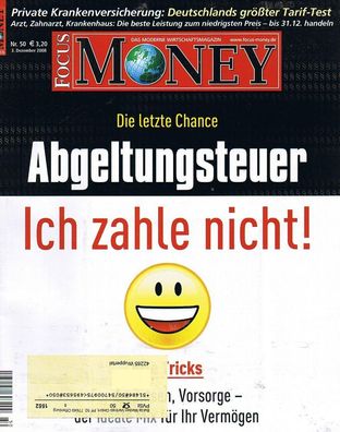 Focus Money 50/2008 + Beil. Sparen ohne Abgeltungssteuer