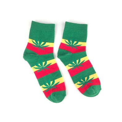 Multicolor Marihuana Rasta Blatt Socken one size