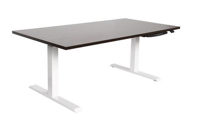 Höhenverstellbarer Schreibtisch / Arbeitstisch mit weißem Tischgestell