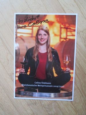 Rheinhessische Weinprinzessin 2019/2020 Celine Feldmann - handsigniertes Autogramm!!!