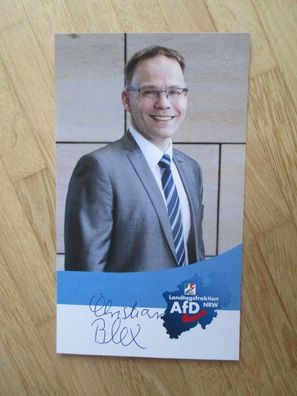 Nordrhein-Westfalen AfD MdL Dr. Christian Blex - handsigniertes Autogramm!!!