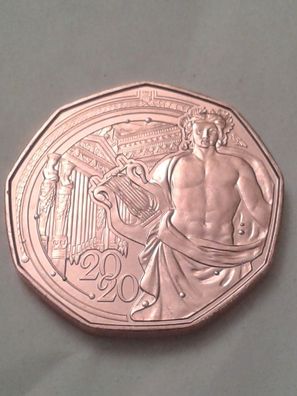 5 euro 2020 Österreich Neujahrsmünze Kupfer 150 Jahre Musikverein Wien bankfrisch
