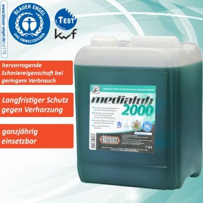 5 Liter Bio Kettenöl Kettlitz-Medialub 2000 "Blauer Engel" Sägekettenhaftöl
