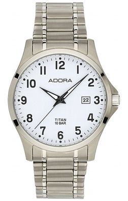 Adora > Armbanduhr Herren Datum Ø 38mm Titangehäuse > Analog 10 BAR