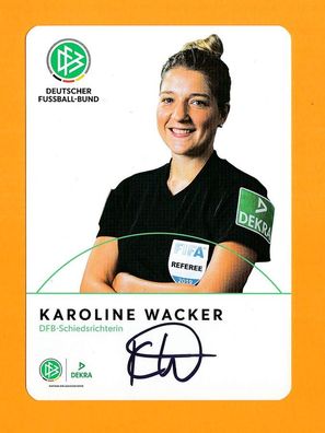 Karoline Wacker ( DFB-Schiedsrichterin ) - persönlich signiert