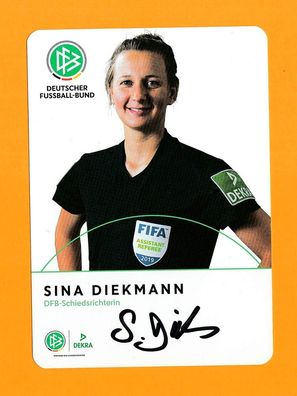 Sina Diekmann ( DFB-Schiedsrichterin ) - persönlich signiert