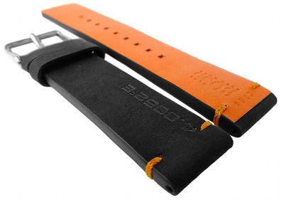 Hugo Boss Orange > Uhrenarmband 22mm Leder schwarz > 1550020