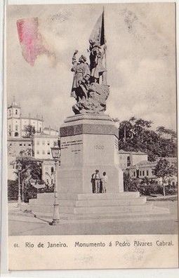 58527 Ak Rio de Janeiro Brasilien Monumento a Pedro Alvares Cabral um 1907