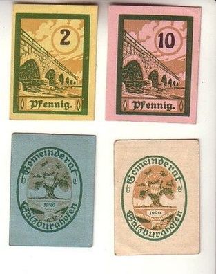 4 x Banknoten Notgeld Gemeinde Salzburghofen 1920