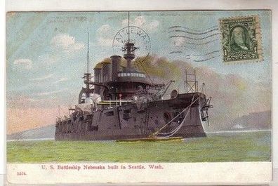18484 Ak U.S. Battleship Nebraska built in Seattle Wash. 1908