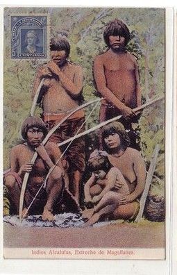58680 Ak Chile Indios Alcalufas, Estrecho de Magallanes um 1907