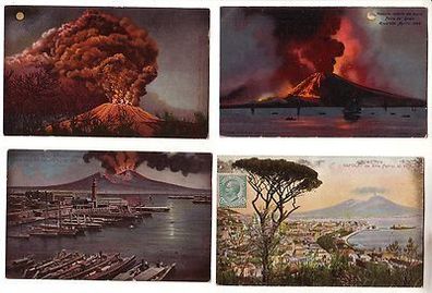42912/4 Ak Neapel Ausbruch des Vulkan Vesuv im April 1906