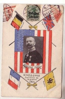 50473 Ak Belgien Adolphe Max Etats Unis Souvenir de la Guerre 1914