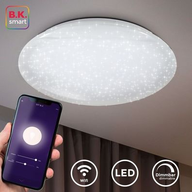 Smart Home Deckenleuchte LED Sternenlicht Leuchte dimmbar 40W Glitzer-Lampe WiFi