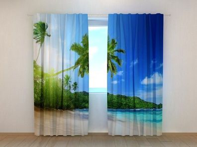 Fotogardinen "Ozean" Vorhang mit 3D Fotodruck, Maßanfertigung