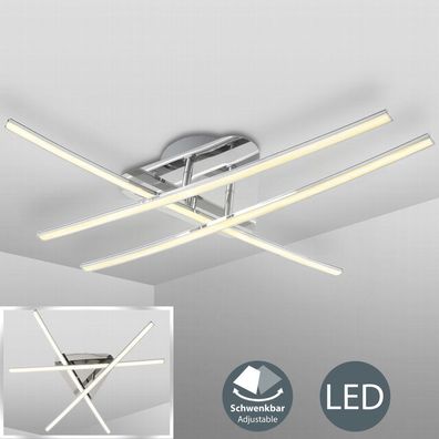 LED Design Decken-Lampe 3-flammig Decken-Leuchte modern Wohnzimmer matt-nickel