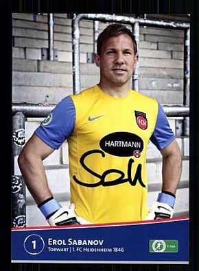 Erol Sabanov 1. FC Heidenheim 2013-14 Autogrammkarte + A53547