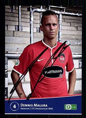 Dennis Malura 1. FC Heidenheim 2013-14 Autogrammkarte + A53550