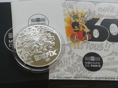 Original 10 euro 2019 PP Frankreich Asterix und 22,2g Silber 60 Jahre Asterix Idefix