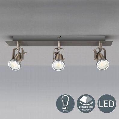 LED Spot-Lampe Design-Deckenstrahler moderne Decken-Leuchte Spotlights 3-flammig