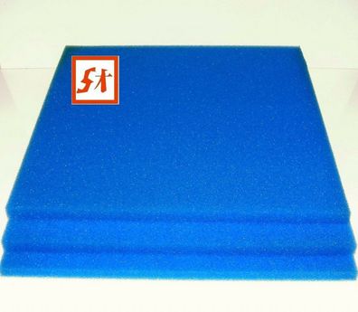 3 x Filtermatte Filterschaum Biomatte Koi Filterschwamm 75 X 50 X 4 cm  Blau 
