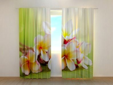 Fotogardinen "Frühlingsblumen" Vorhang mit 3D Fotodruck, Maßanfertigung