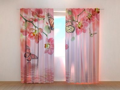 Fotogardinen "Zärtlichkeit der Natur" Vorhang mit 3D Fotodruck, Maßanfertigung