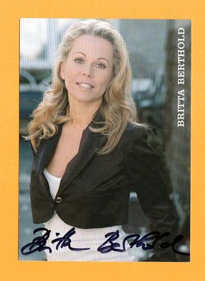 Britta Berthold (Moderatorin ) - persönlich signierte. Autogrammkarte
