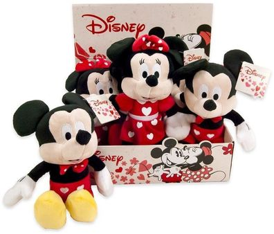 Disney Minnie oder Micky Maus Hearts Plüschfigur 27 cm - sortiert - NEU