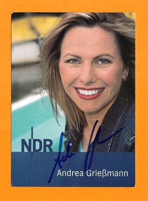 Andrea Grießmann ( Moderatorin NDR ) - persönlich signierte. Autogrammkarte