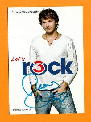 Thomas Kamenar ( österreichische Moderator ) - persönlich signierte. Autogrammkarte
