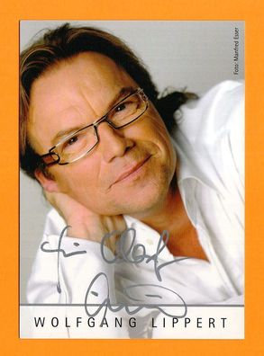 Wolfgang Lippert ( Schauspieler u. Moderator ) - persönlich signierte. Autogrammkarte