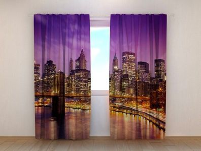 Fotogardinen "Himmel über Manhattan" Vorhang mit 3D Fotodruck, Maßanfertigung