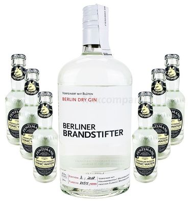 Brandstifter Berlin Dry Gin 0,7l (43,3% Vol) + 6 x Fentimans Premium Indian Ton