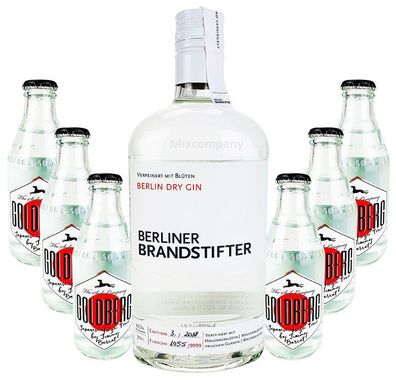 Brandstifter Berlin Dry Gin 0,7l (43,3% Vol) + 6x Goldberg Japanese Yuzu Tonic