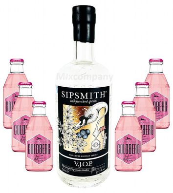 Sipsmith V.J.O.P. Gin 0,7l (57,7% Vol) + 6x Goldberg Indian Hibiscus Tonic 0,2L