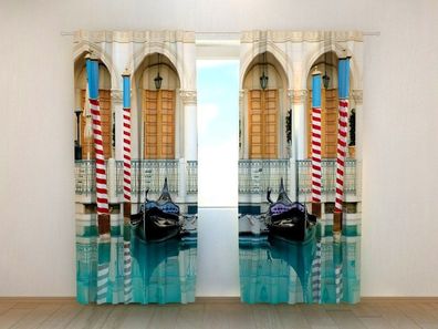 Fotogardinen "Das schöne Venedig" Vorhang mit 3D Fotodruck, Maßanfertigung