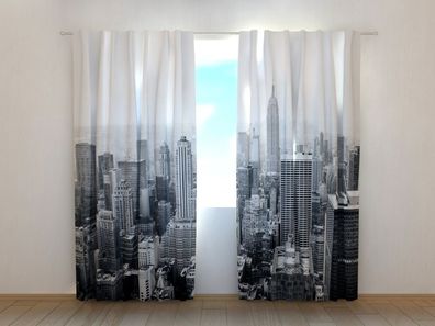Fotogardinen "New York schwarz-weiss" Vorhang mit Fotodruck, Maßanfertigung