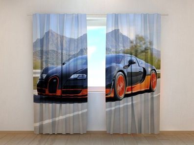 Fotogardinen "Bugatti Veyron" Vorhang mit 3D Fotodruck, Maßanfertigung