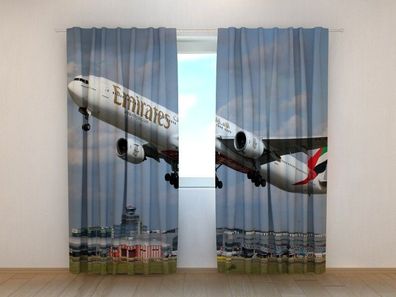 Fotogardinen "Airbus" Vorhang mit 3D Fotodruck, Maßanfertigung