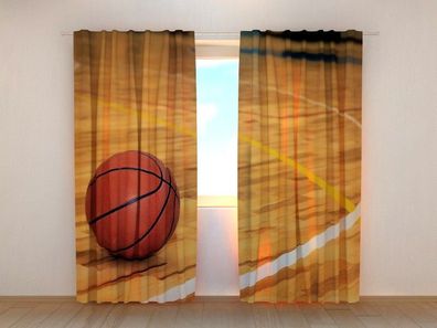Fotogardinen "Basketball" Vorhang mit 3D Fotodruck, Maßanfertigung