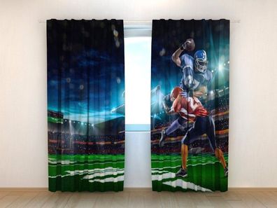 Fotogardinen "American Football" Vorhang mit 3D Fotodruck, Maßanfertigung