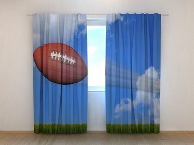 Fotogardinen "Football" Vorhang mit 3D Fotodruck, Maßanfertigung