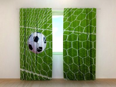 Fotogardinen "Goal" Vorhang mit 3D Fotodruck, Maßanfertigung