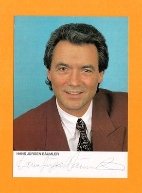 Hans Jürgen Bäumler - (Eiskunstläufer, deutscher Schauspieler ) - persönlich signiert
