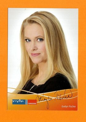 Evelyn Fischer ( Moderatorin MDR ) - persönlich signierte. Autogrammkarte