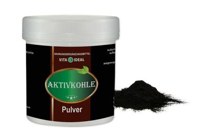 Vitaideal ® Aktivkohle PULVER, Aktivkohle 100%, reines pflanzliches Pulver